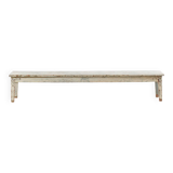 Wooden farmhouse bench