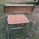 Suite de 5 chaises pliables cannages chrome 1970 Elios