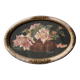 Painting roses oval frame