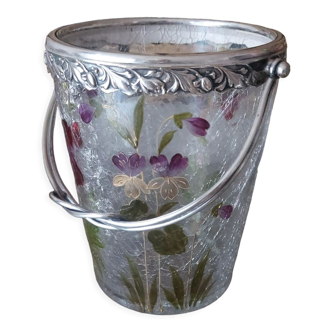 Glass ice bucket