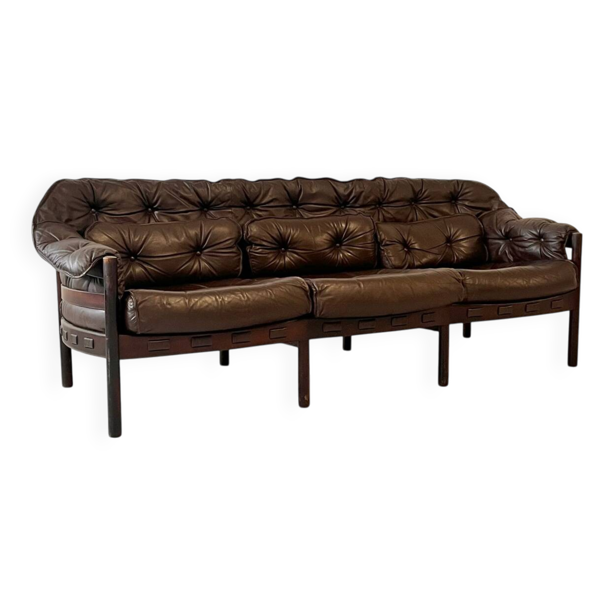 Canapé en cuir conçu par Arne Norell pour Coja, Suède, années 1970