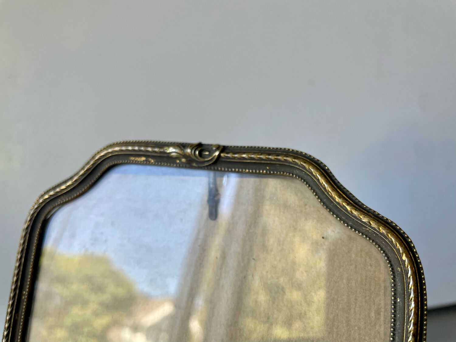 Cadre photo en métal de couleur or vintage 18 cm x 12,5 cm