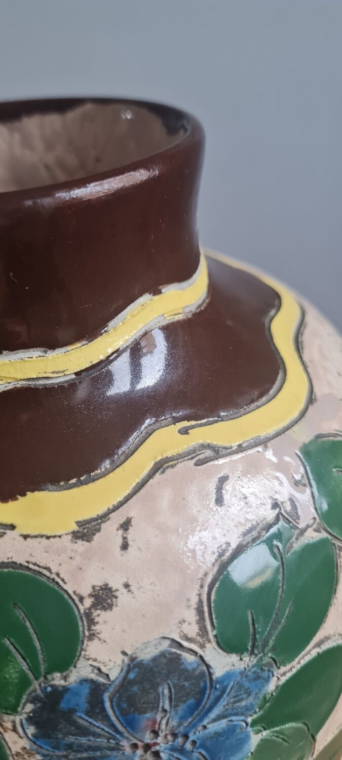 Vallauris earthenware vase