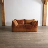 Le Bambole sofa in buffalo leather by Mario Bellini for B&B Italia, 1970s