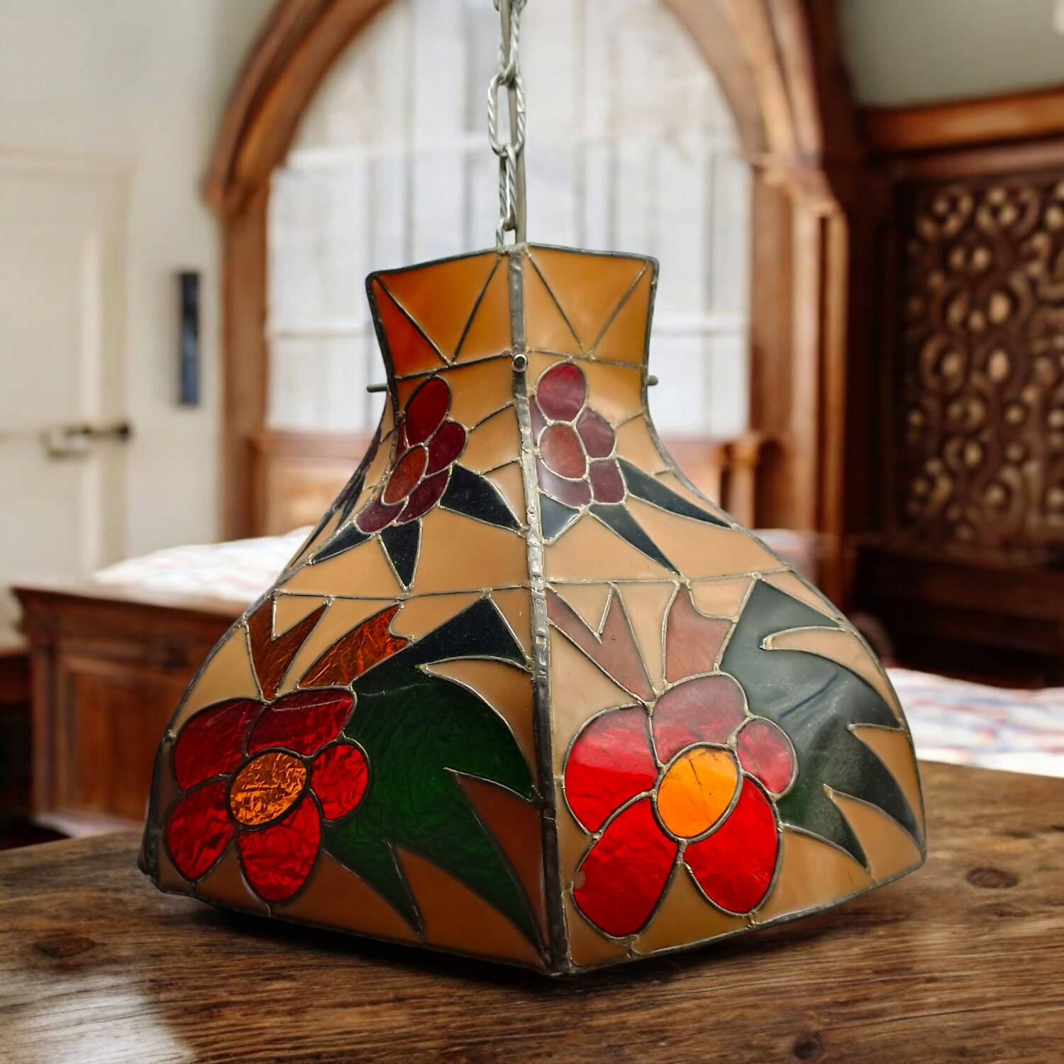 Vintage Tiffany Style Ceiling Lamp