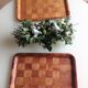 Pair of wooden tops Scandinavian style / vintage 60s-70s