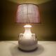 Lampe en ceramique à anses en email craquelée et dorures de Accolay