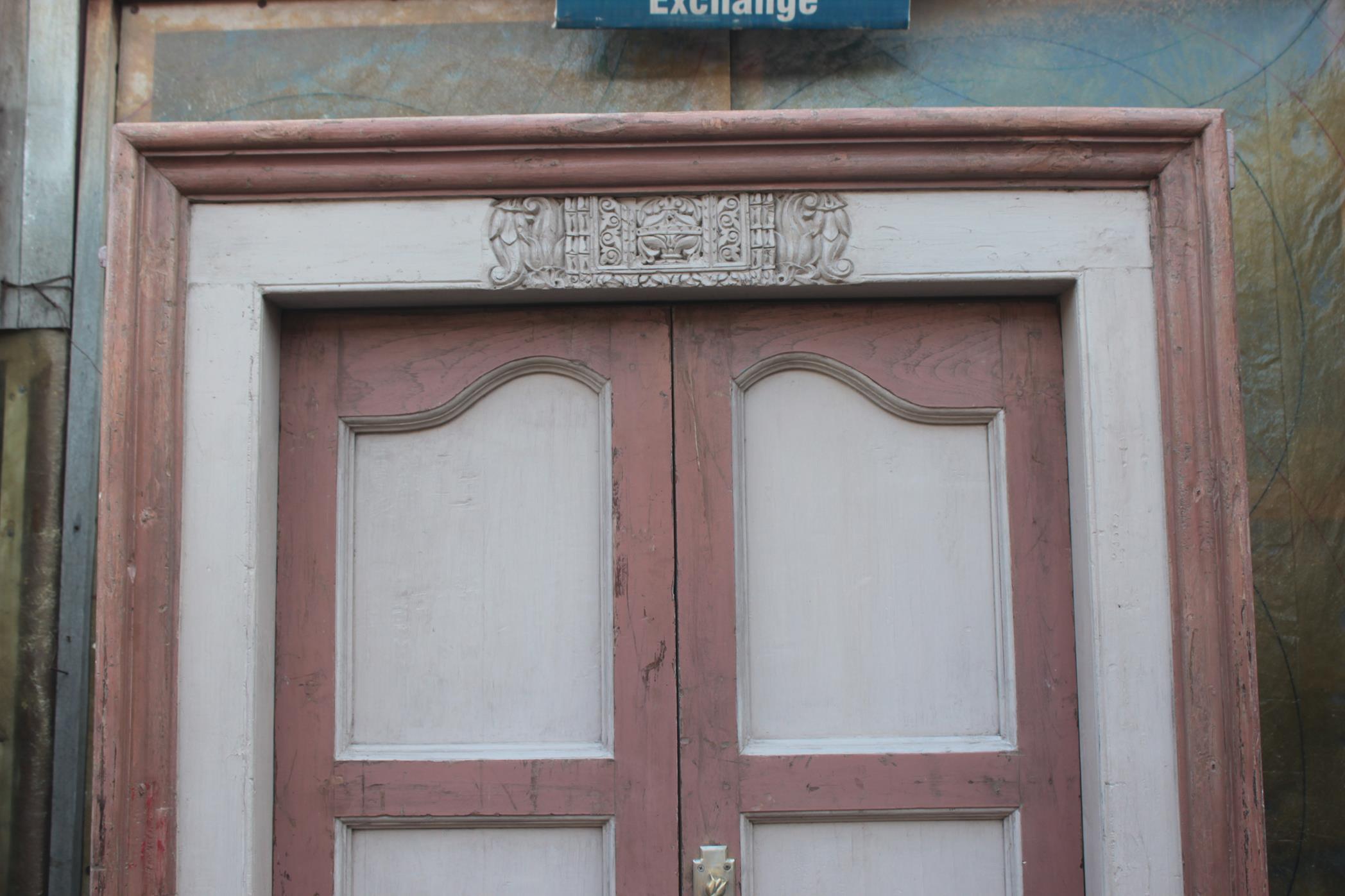 Indian door in old teak