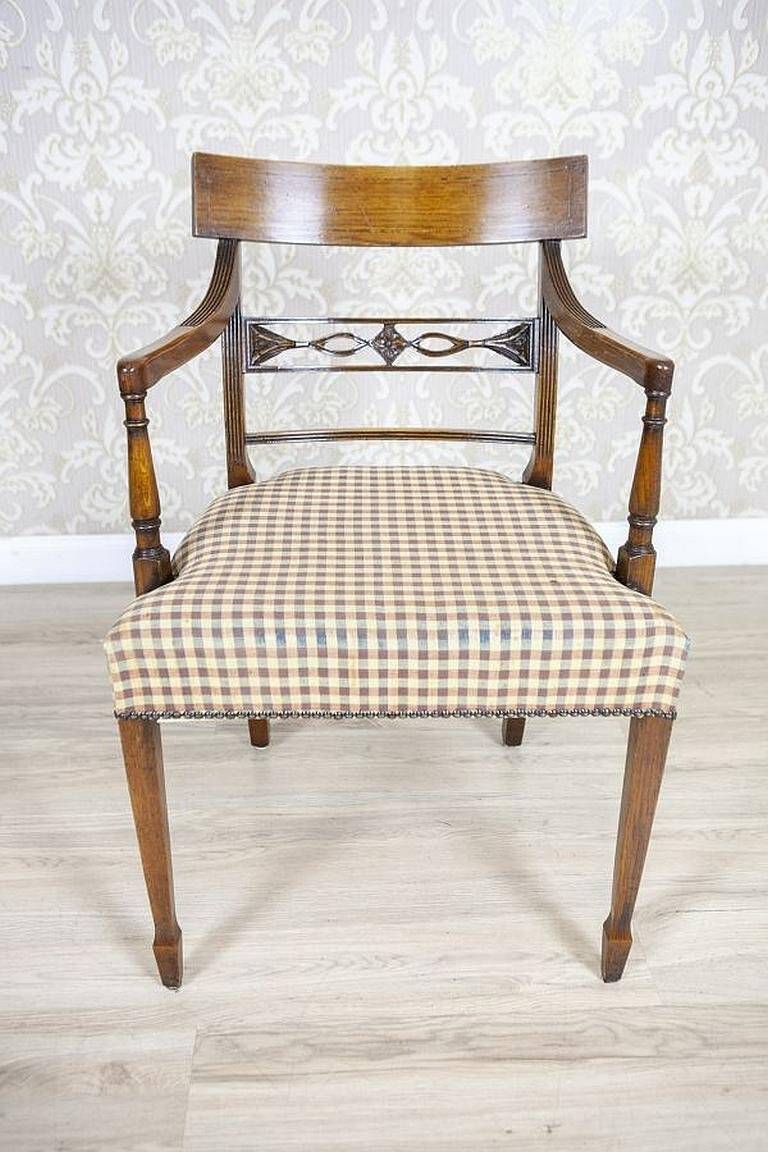 Vintage Oak Armchairs, 1940s, Set of 4