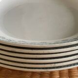 6 assiettes creuses en terre de fer