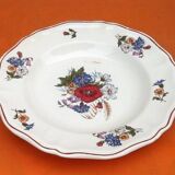 5 old soup plates Sarreguemines earthenware Agreste model