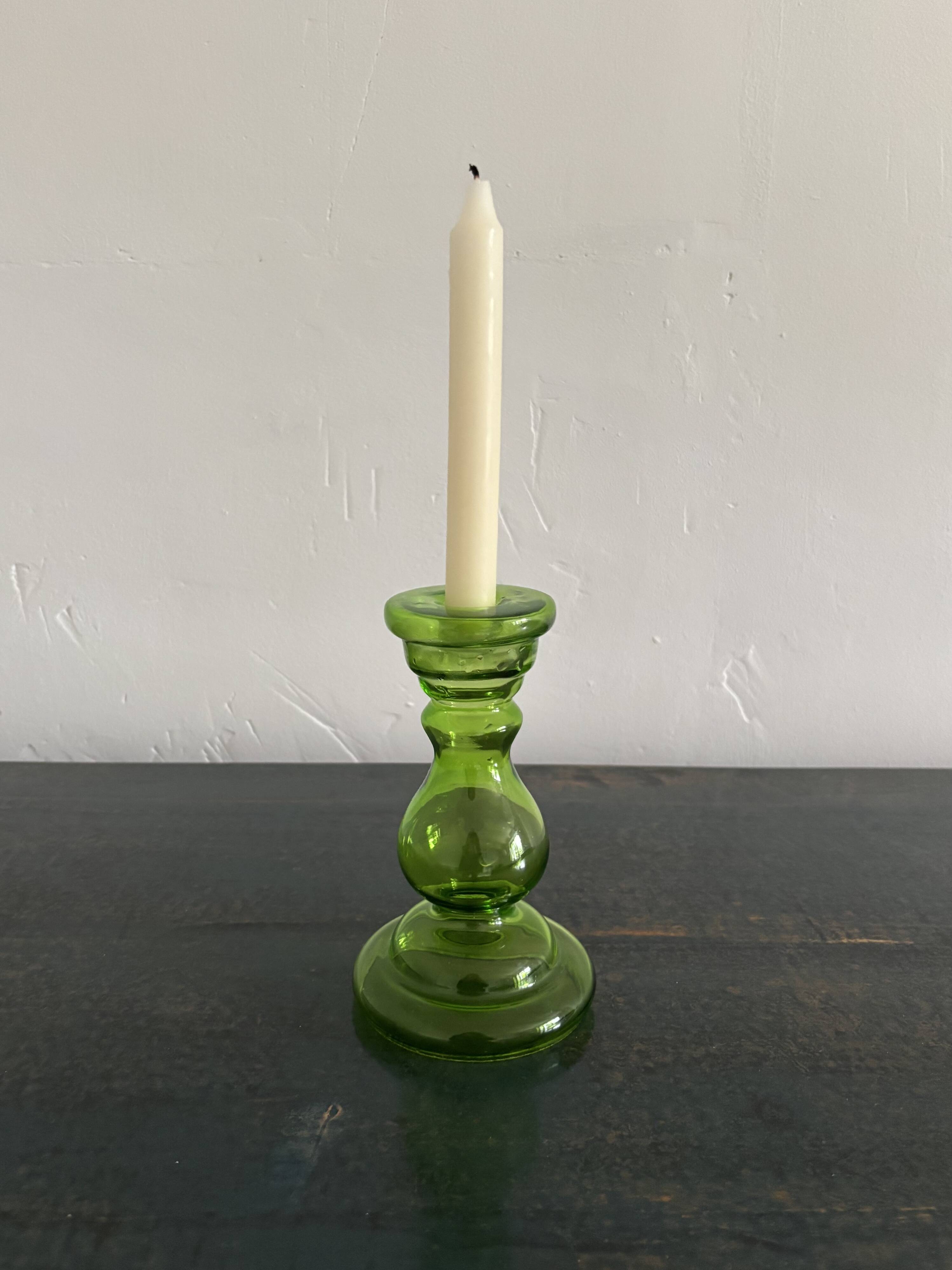 Coloured glass candlestick 60s / 70s