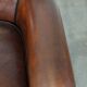 Stylish sheepskin leather armchair with a refined appearance