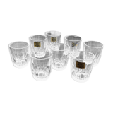 Set of 8 cut glass shot glasses France Arcoroc