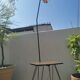 Vintage floor lamp geometric tube