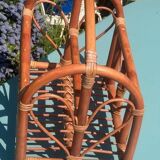 Vintage rattan magazine rack – Natural and retro elegance