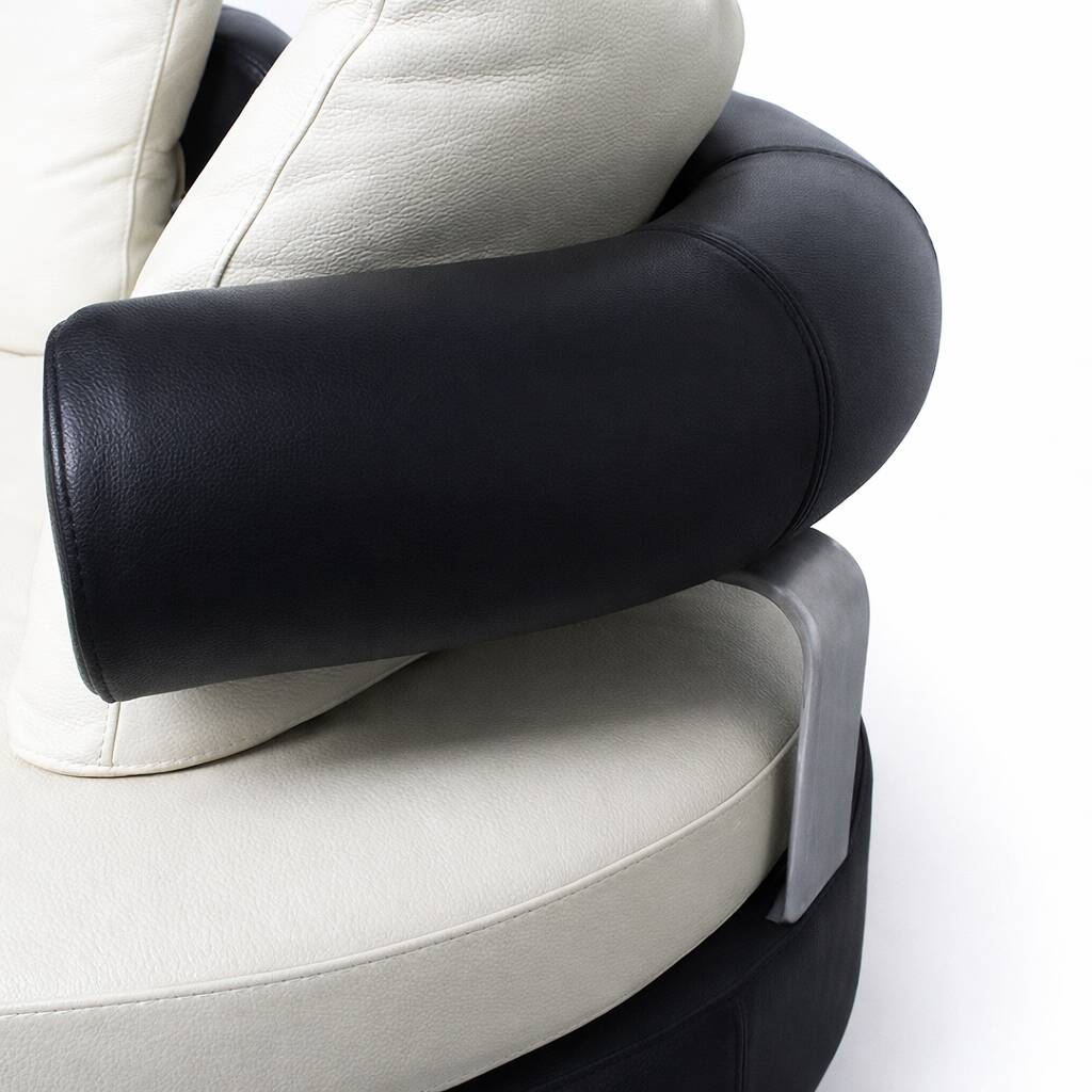 Mario Spinelli for Formenti — 3-Seater Leather Sofa — Italy, 1980s