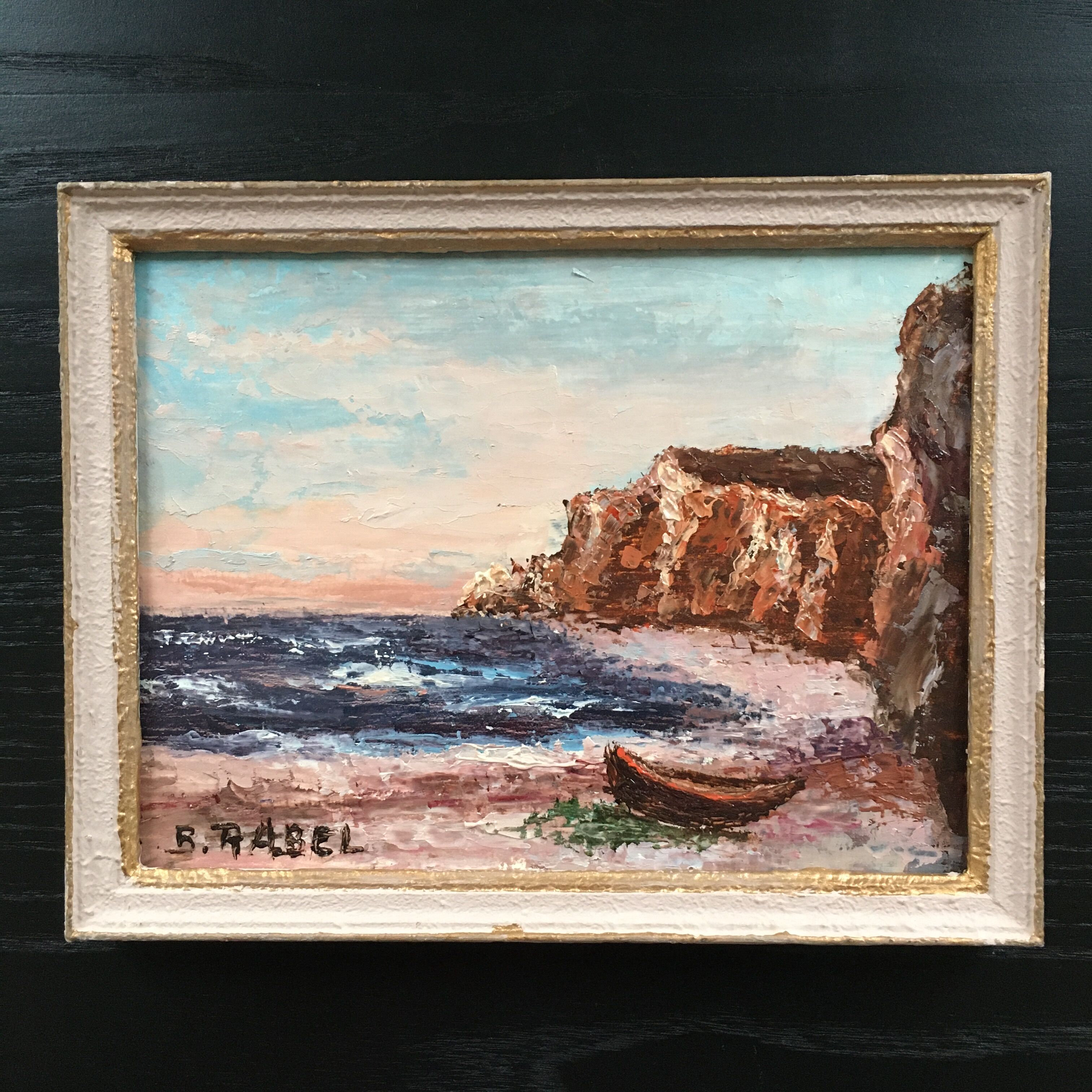 Sea and cliffs landscape painting