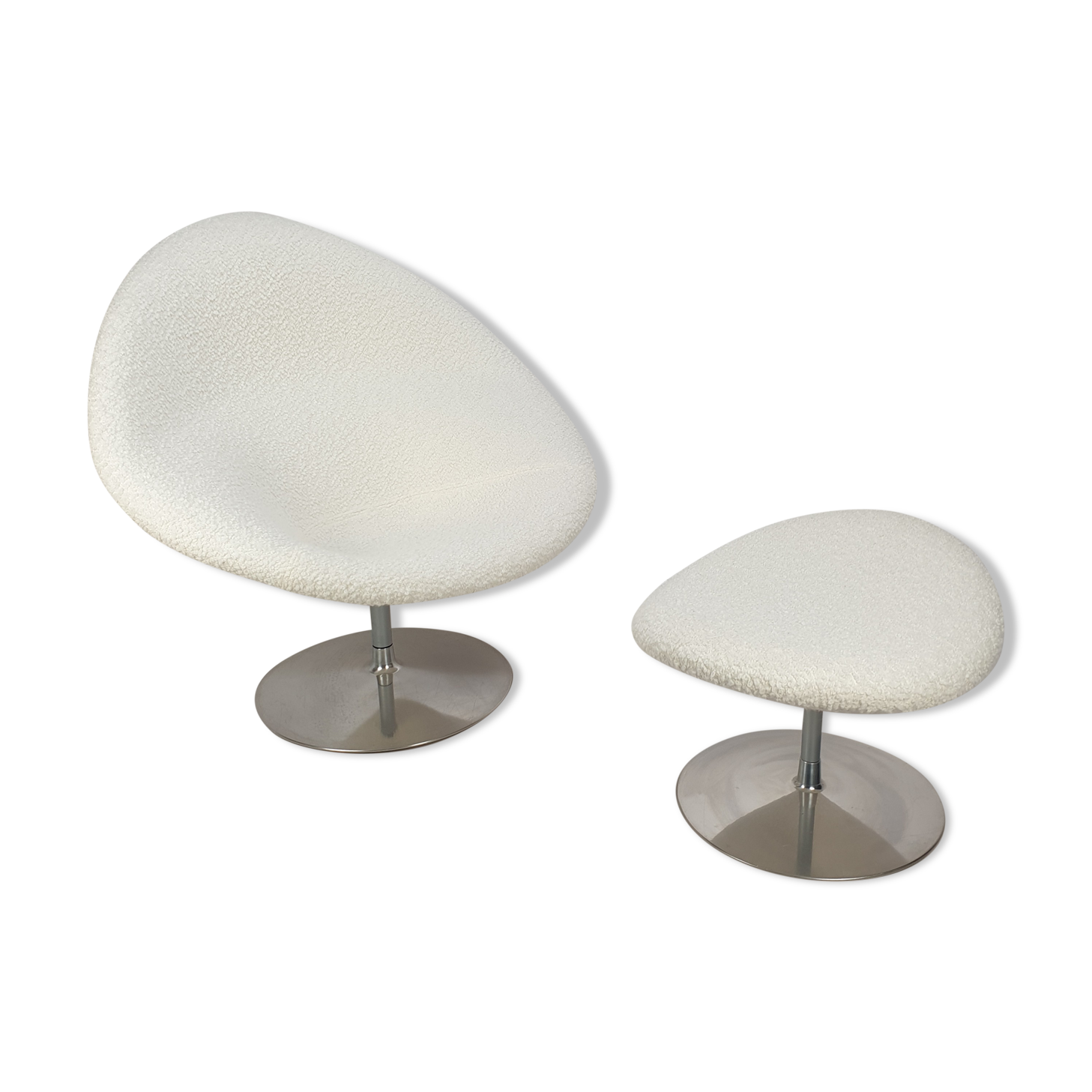 Fauteuil Big Globe avec pouf de Pierre Paulin pour Artifort, années 1980