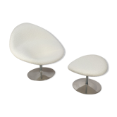 Big Globe Armchair with Ottoman by Pierre Paulin for Artifort, 1980s