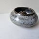 Speckled grey ceramic flowerpot vase Signed Gérald POTT (diameter 12