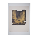 Pierre soulages: etching xii - original signed poster