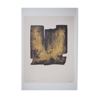 Pierre soulages: etching xii - original signed poster