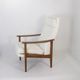 Scandinavian high-back armchair from the 1960s, adjustable headrest, restored