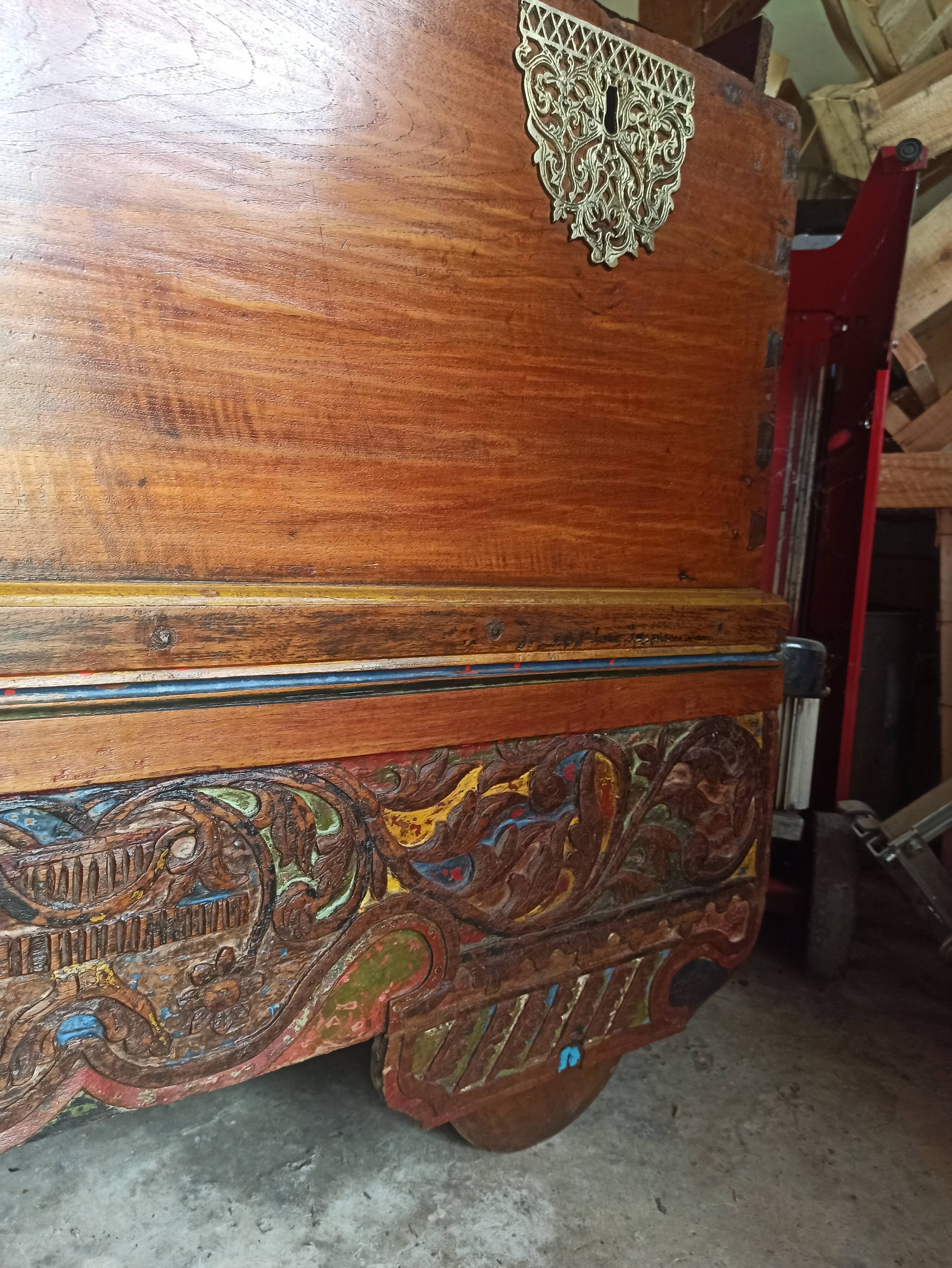 Massive teak balinese wedding box