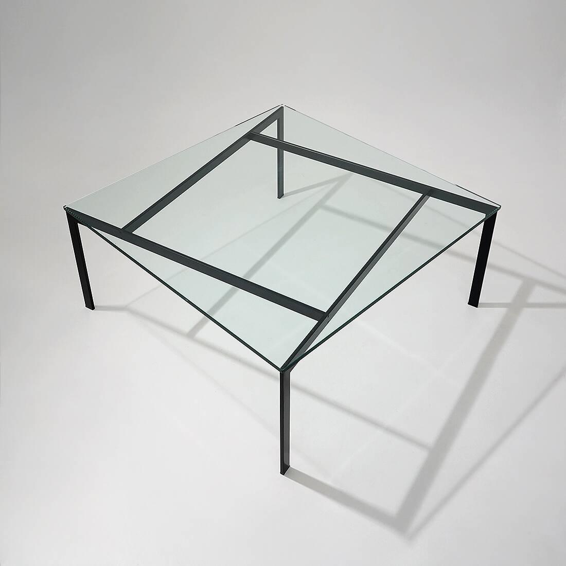 Glass and metal coffee table by Paolo Tilche for Arform, 1960s