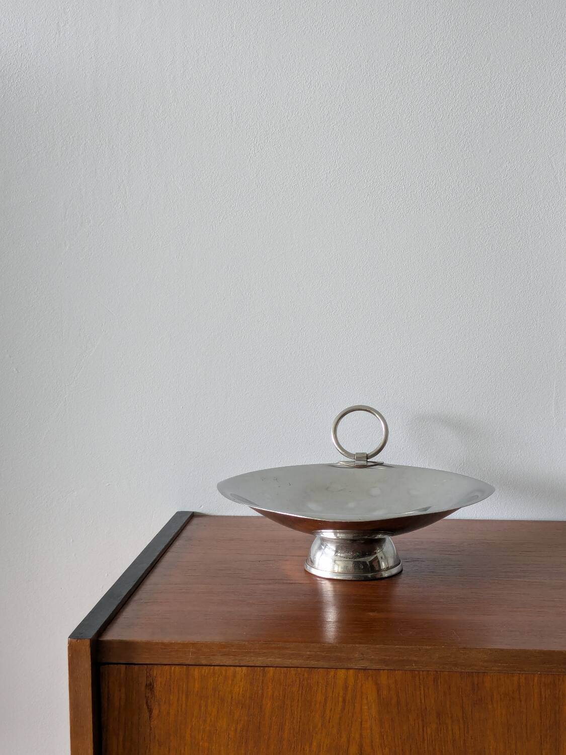 Large vintage metal fruit bowl