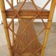 Bookcase, rattan shelf, 70s
