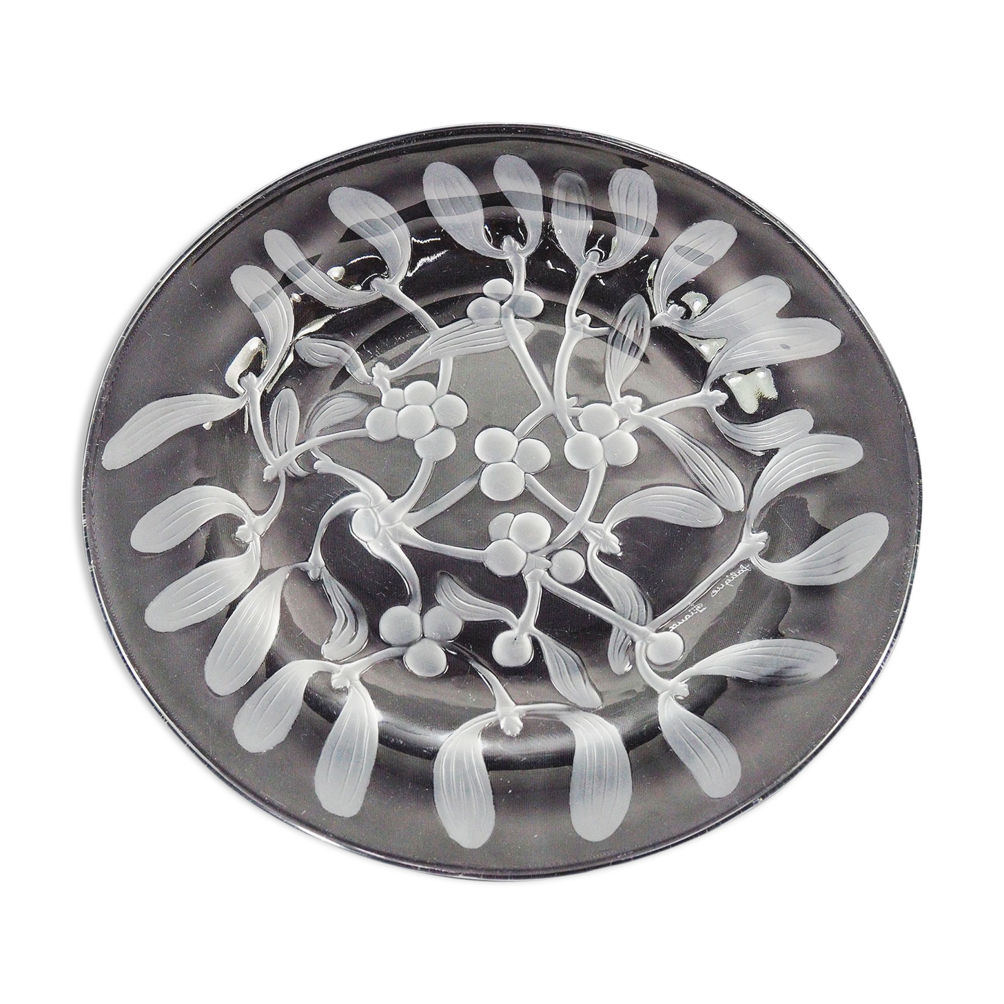 Crystal plate Gui Lalique pattern