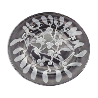 Crystal plate Gui Lalique pattern