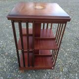 Mahogany rotating bookcase