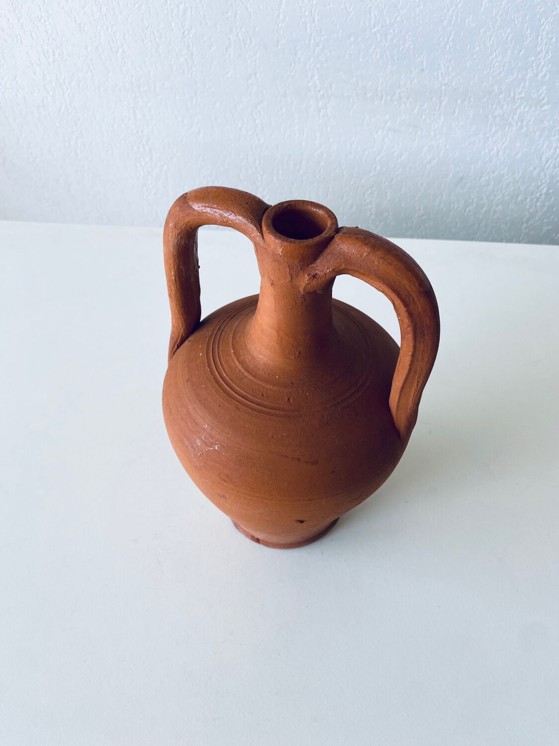 Terracotta amphora vase, jar