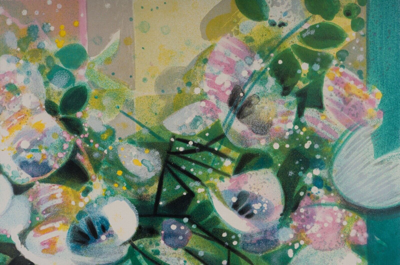 Lithograph camille hilaire bouquet of flowers 121 of 175 certificate