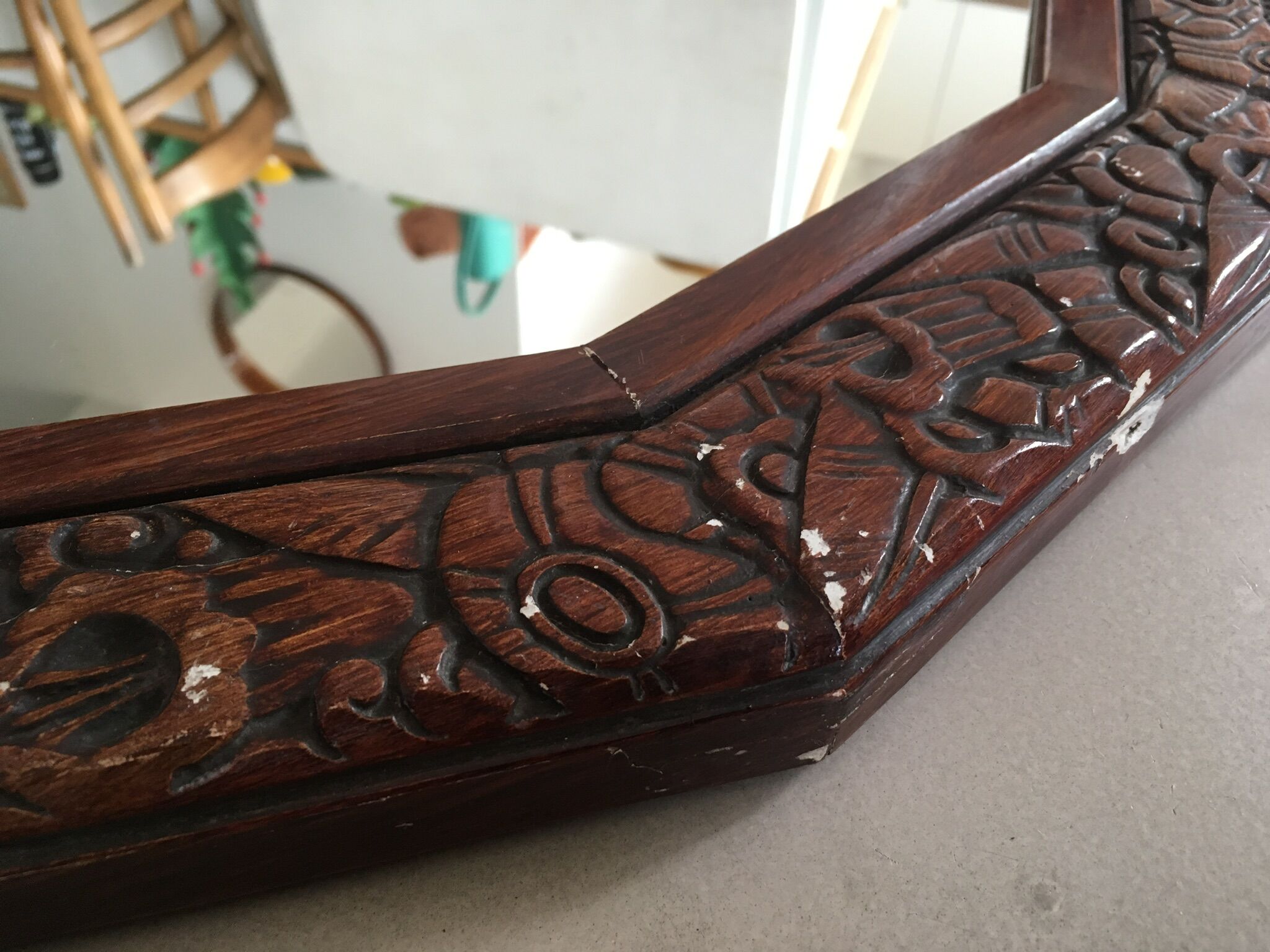 Mirror arch art deco ancient, 113x67 cm
