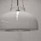 XL dome suspension in white opaline by Limburg, Germany, circa 1960.
