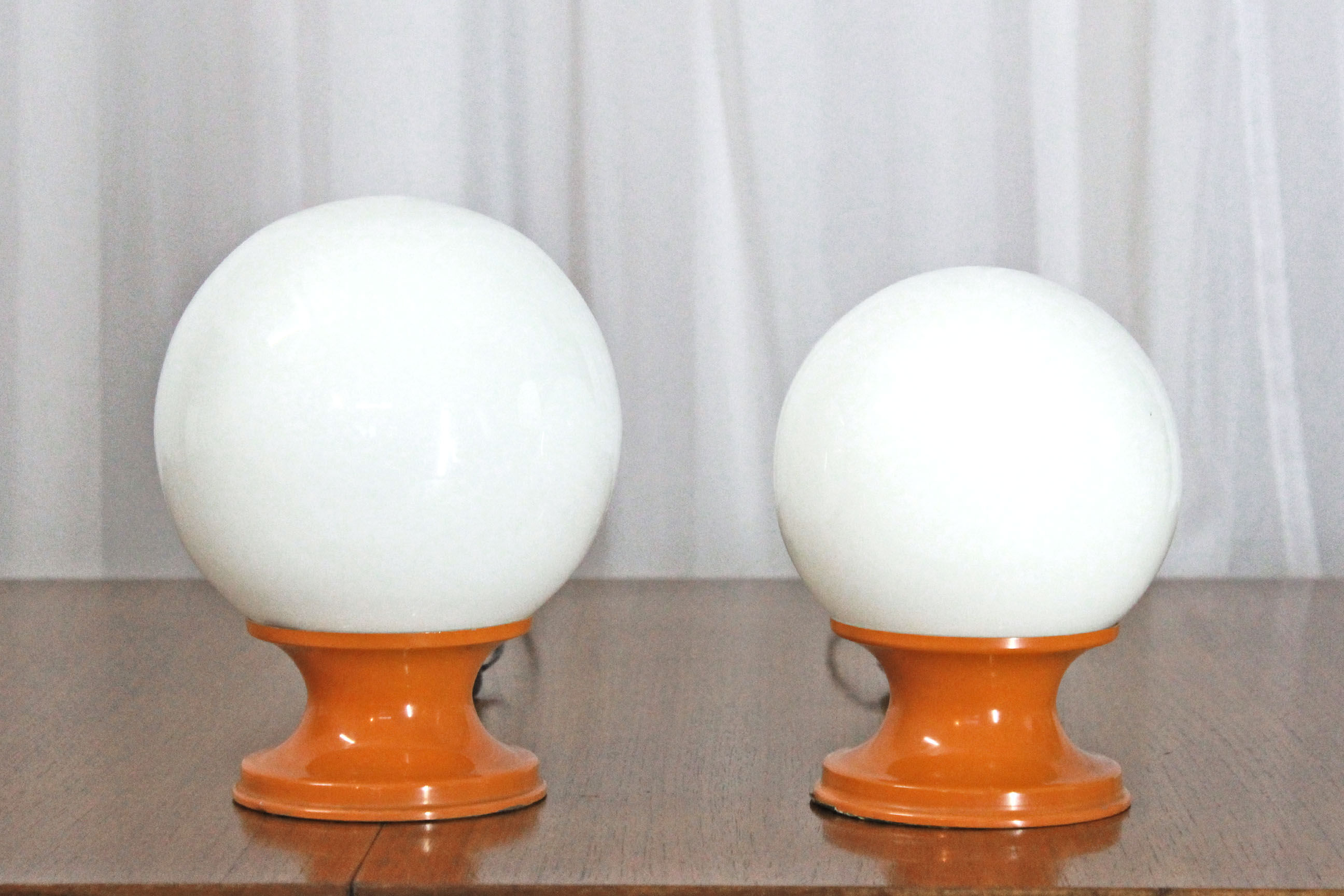 Opaline table lamps set of two - 1960s italiani modern