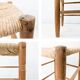 Tabouret Mid Century Rustique Campagne Vintage Jonc tressé Jonc Tabouret en