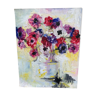 Antique bouquet of flowers painting