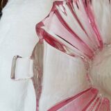 Small pink and transparent crystal cup with two earpieces