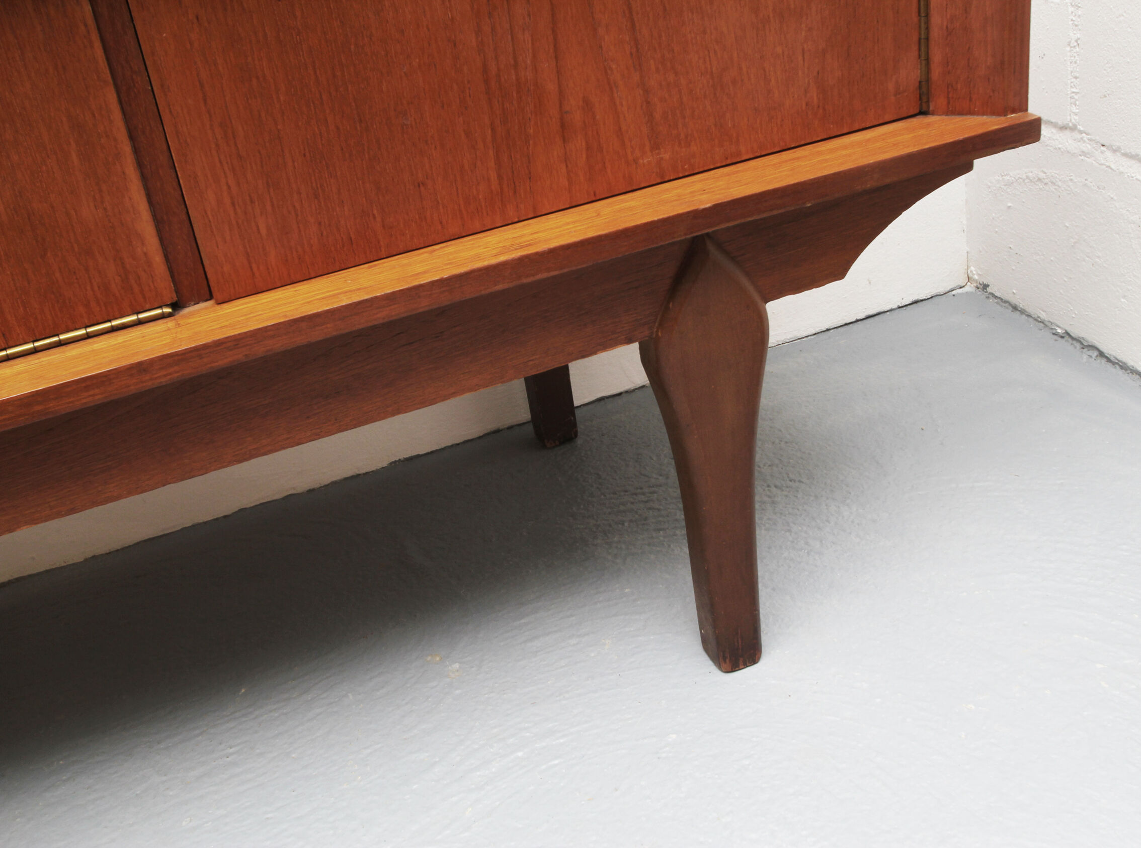 1960s british teak sideboard with bar cabinet
