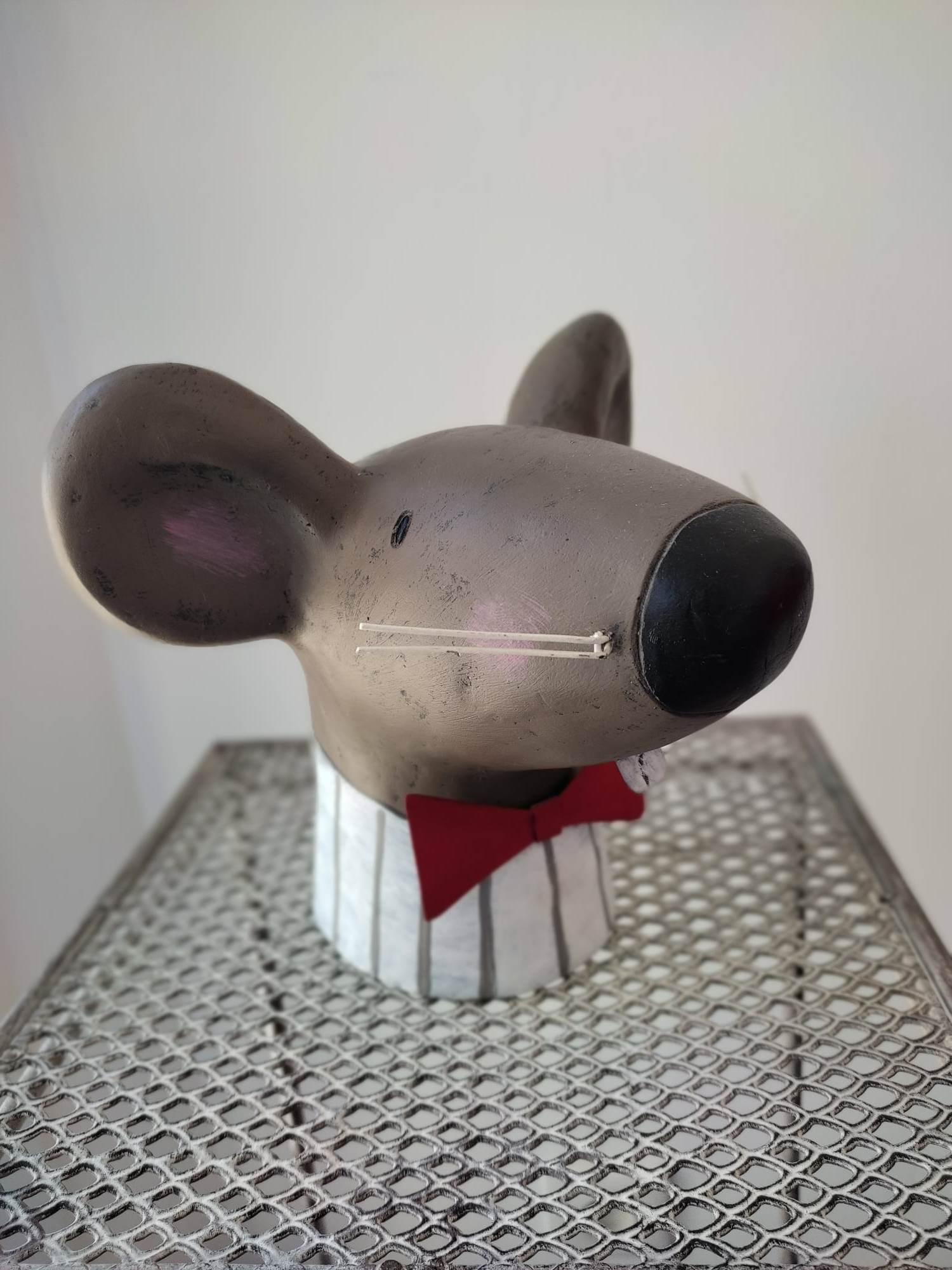 Mouse head in plaster sign baden collection germany