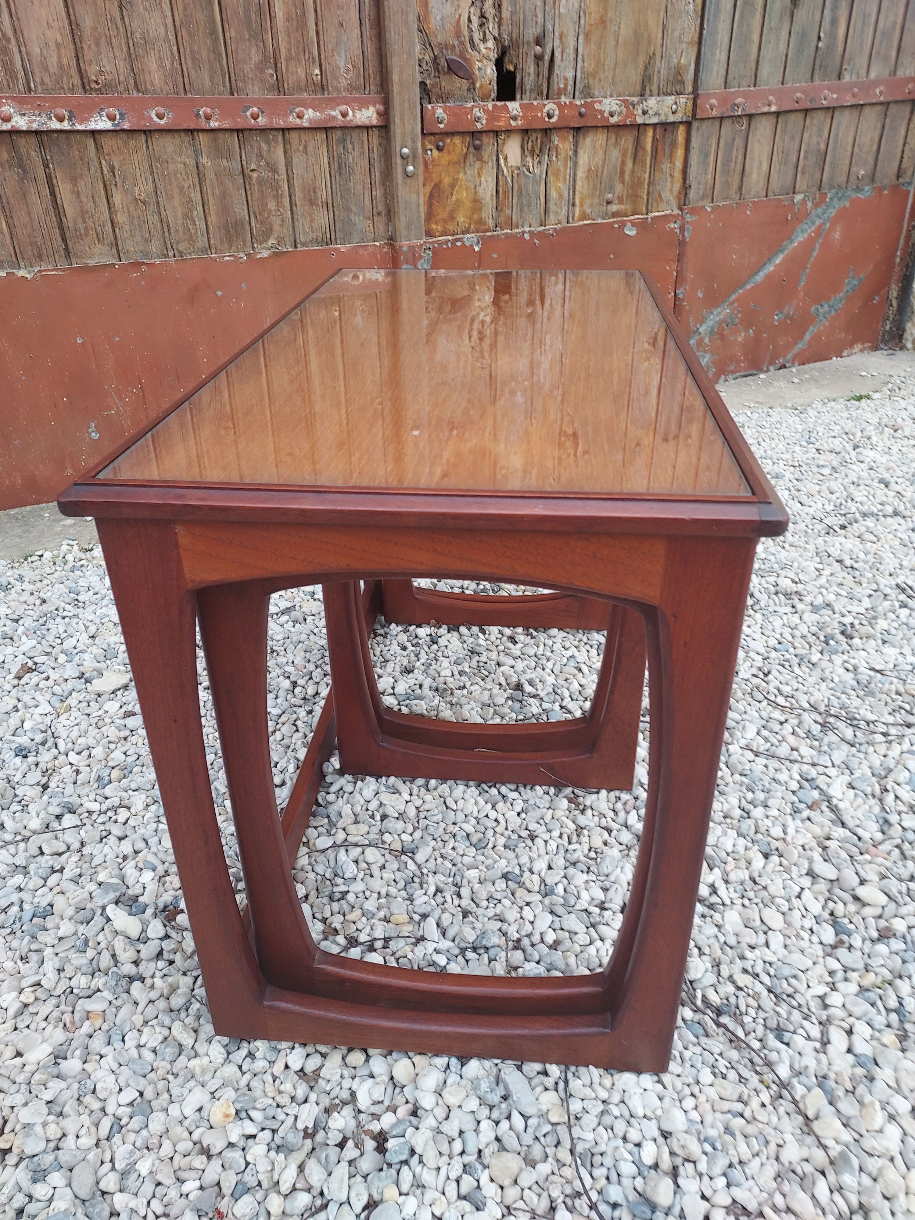 Teak trundle tables