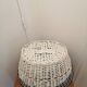 Vintage oval white wicker basket