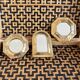 Trio petits miroirs laiton