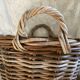 Large basket with rattan handles