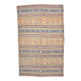 6x9 Modern Vintage Kilim Rug, 180x282Cm